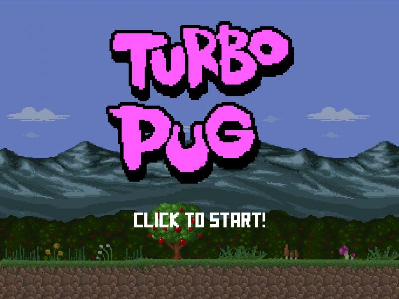Turbo Pug Title Screen